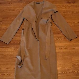 Belted Waterfall Coat